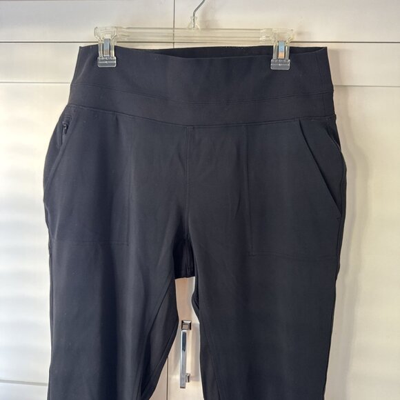 Athleta Venice Joggers Size L Black High Rise Nylon Stretch Athleisure - Picture 2 of 13